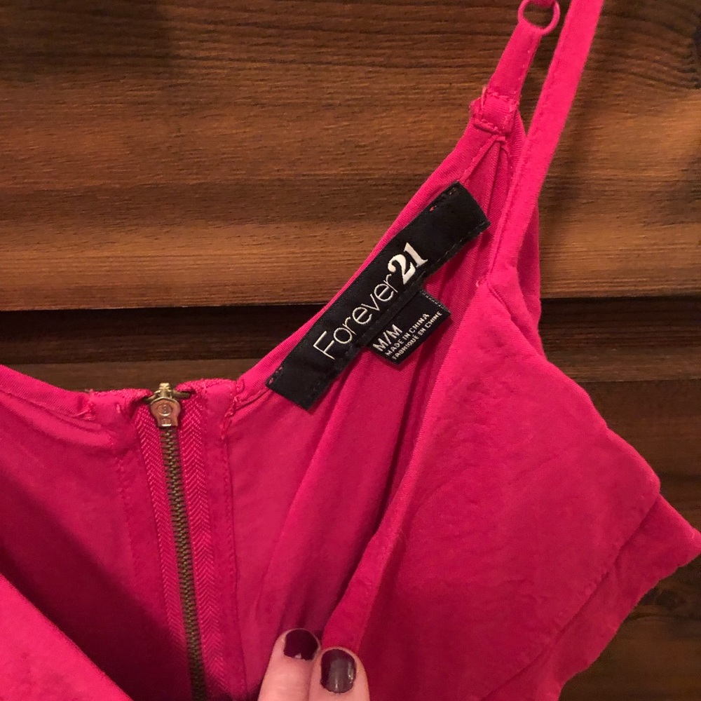 Hot Pink Ruffle Tank Top - Picture 2 of 3